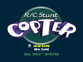 R/C Stunt Copter title screen for Playstation